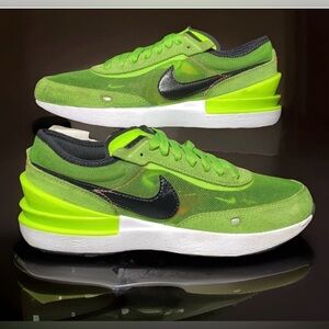 💚🖤US 7.5-Nike Waffle One “Electric Green" Women Mesh Sneaker/Trainer (Y6) NICE